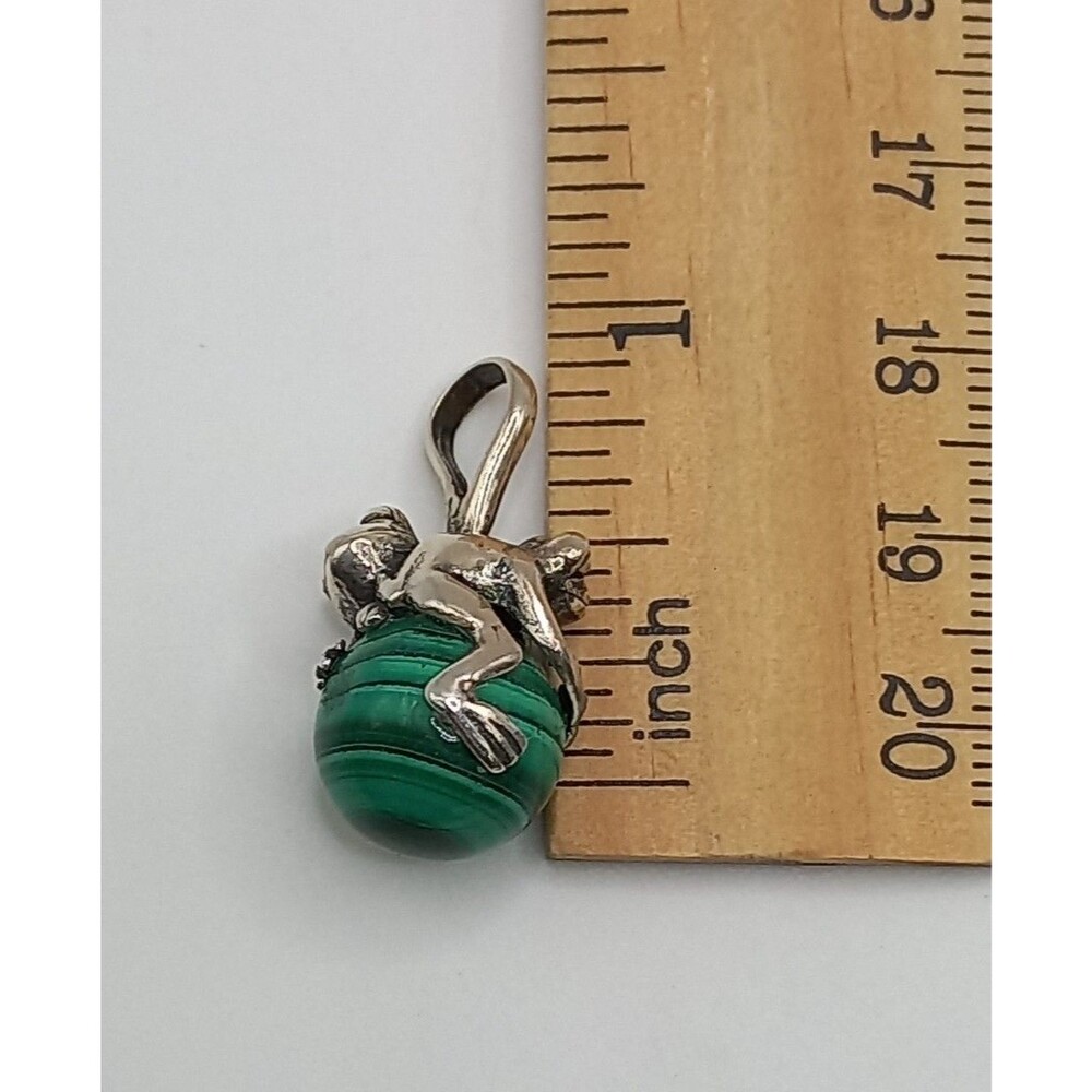 FROGS! Sterling silver Mexico Aventurine Earrings w/Sterling Frog Pendant - Picture 11 of 12